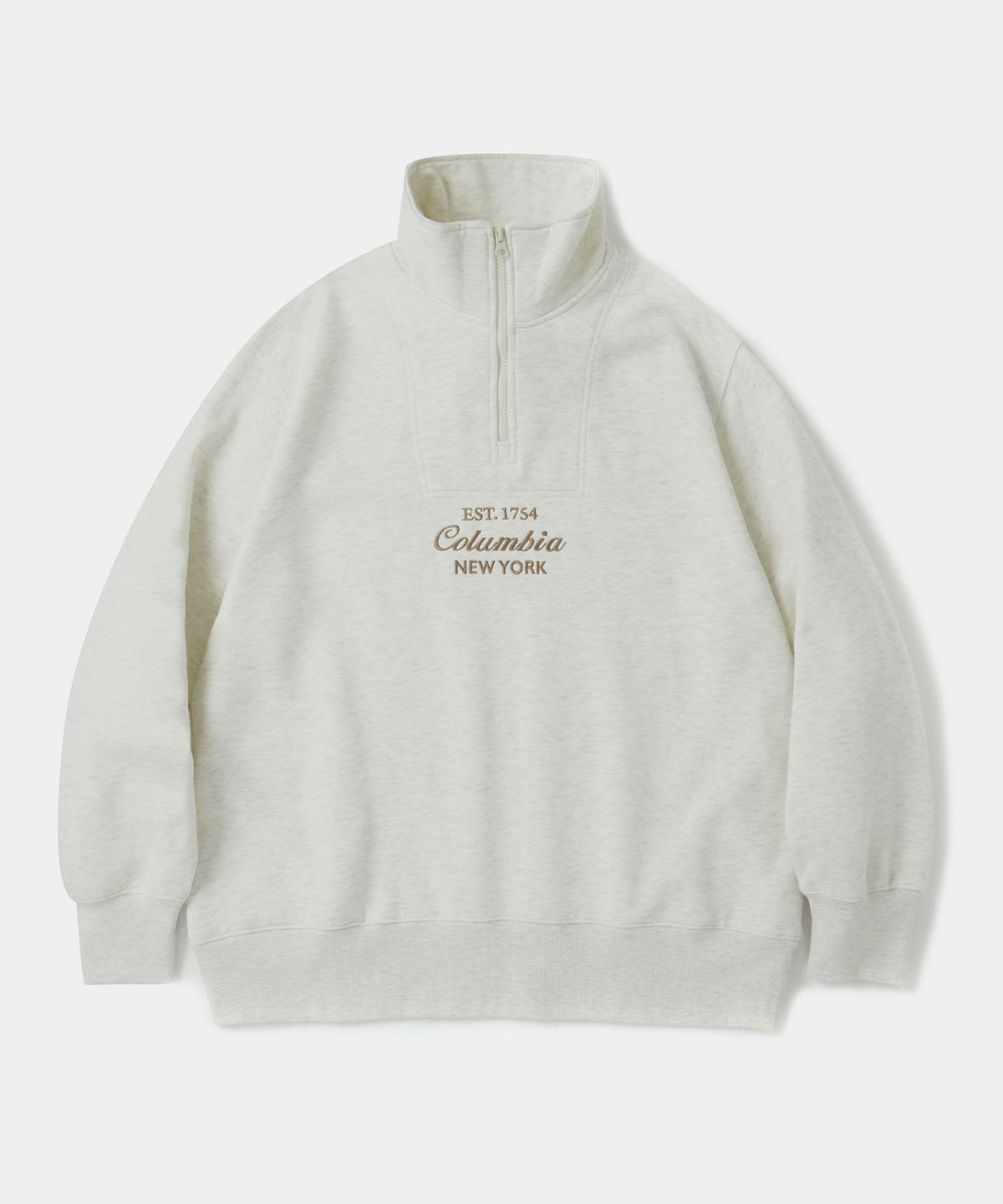 컬럼비아 유니버시티(COLUMBIA UNIVERSITY) CU BIG SCRIPT TERRY H/ZIP SWEATSHIRTS 오트밀