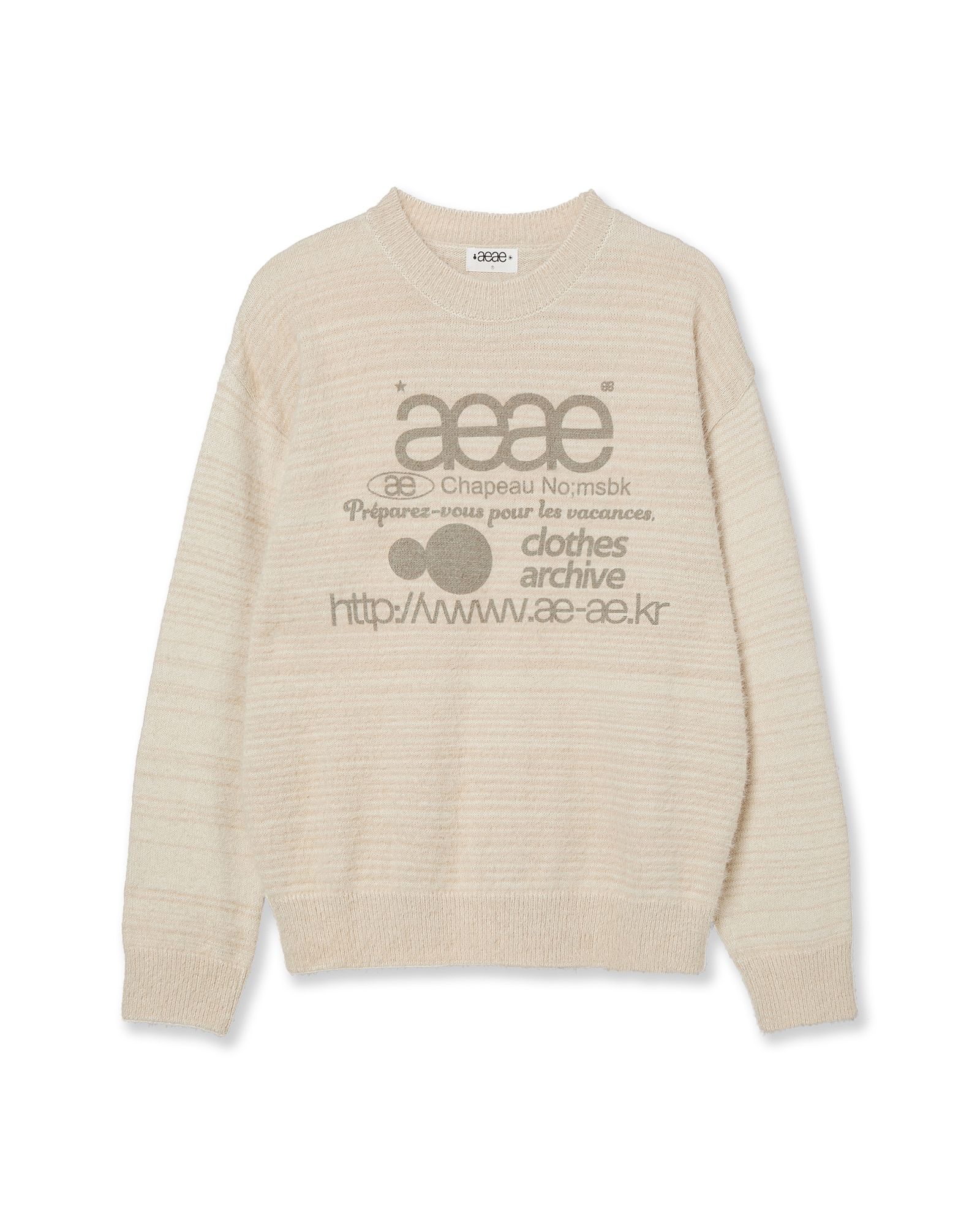 ★AEAE★WEB LOGO HAIRY KNIT★ MUSINSA | AEAE WEB LOGO HAIRY KNIT [IVORY]