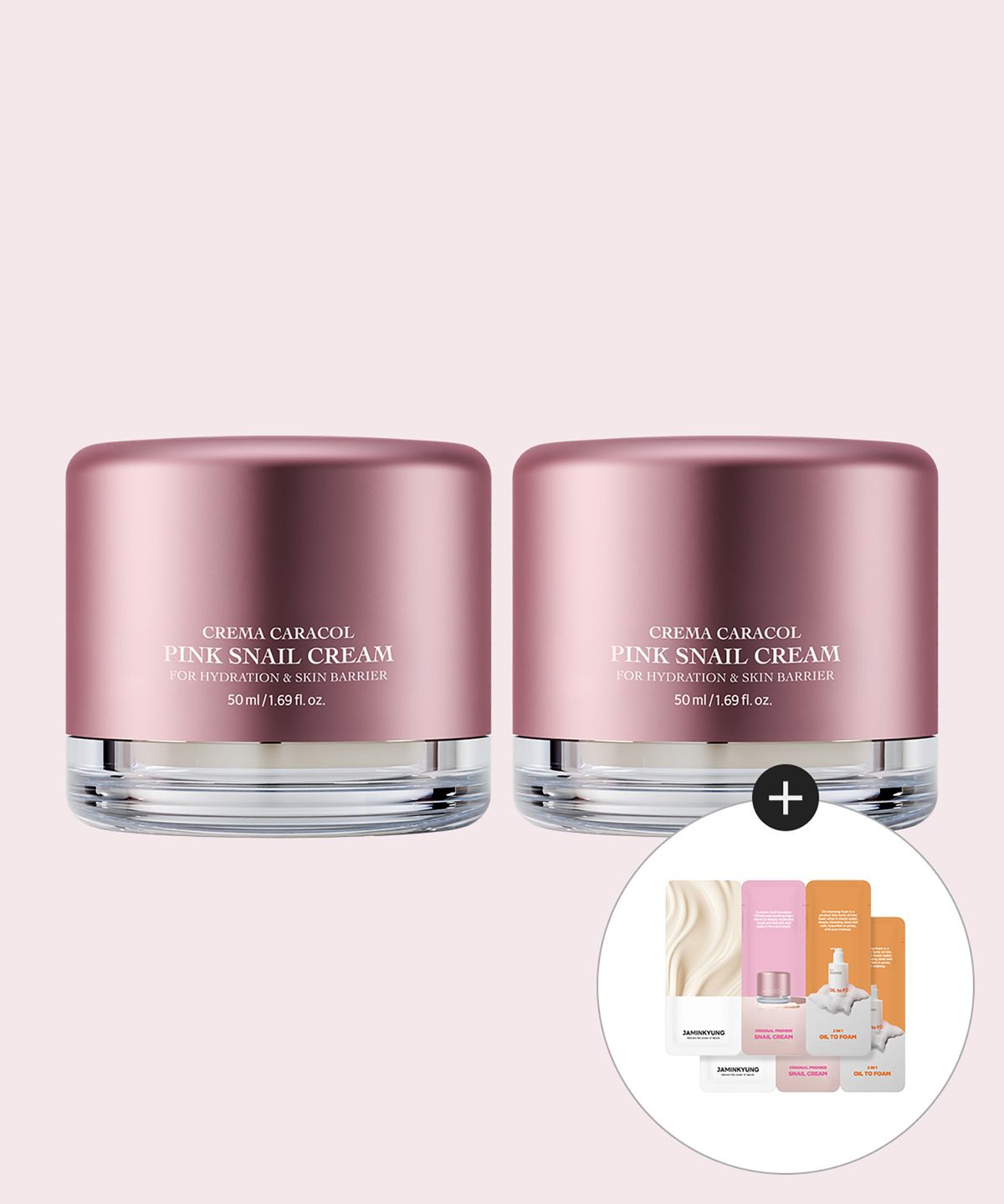 자민경(JAMINKYUNG) 미백 주름 탄력 광채 핑크 달팽이 크림 50ml (2개) [증정: 오일투폼 1ml+달팽이크림 1ml 체험분 2매]