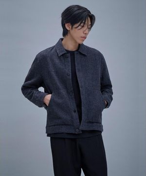 Wool Blended ZoomIn Shirts  Ash