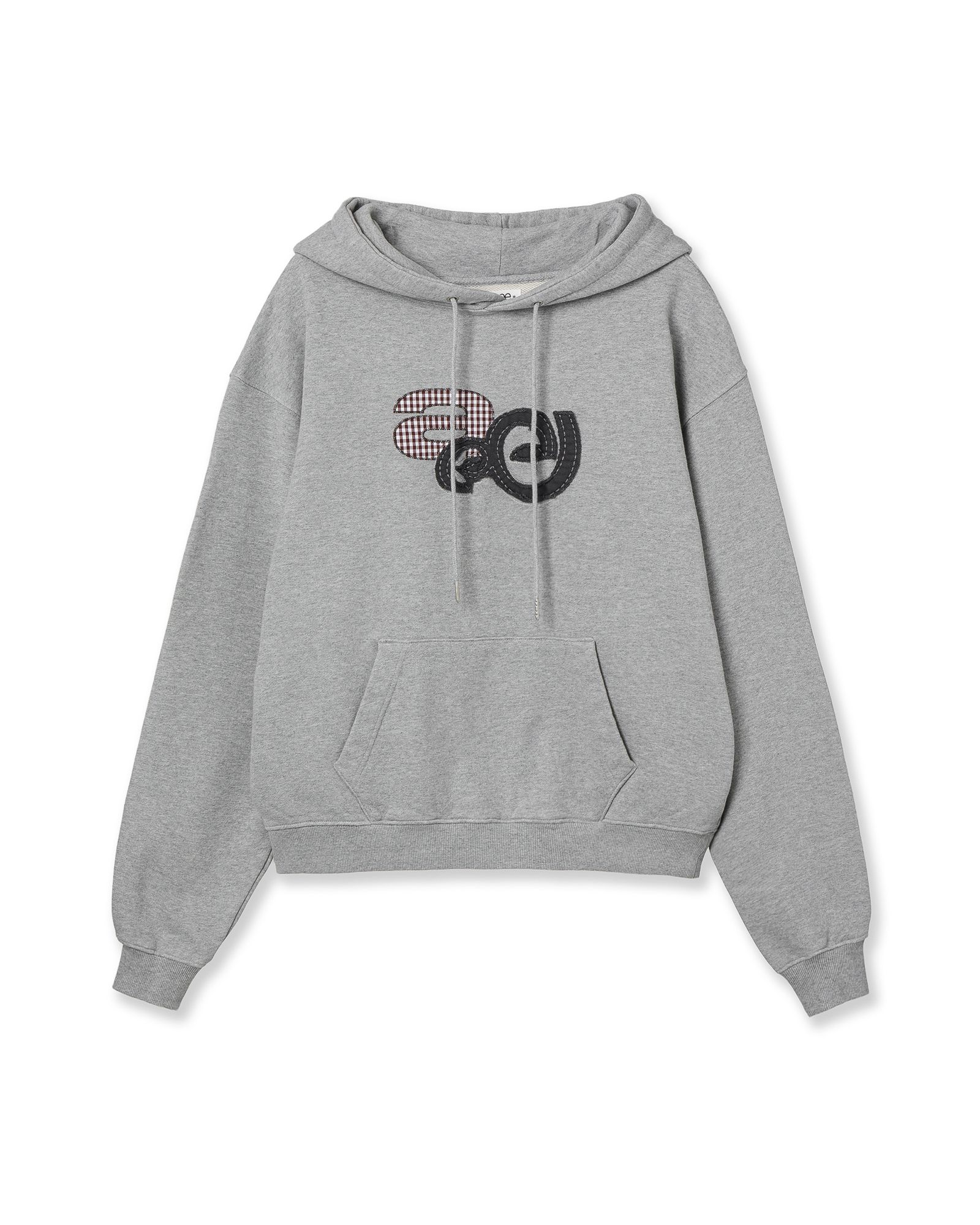 aeae APPLIQUE LOGO HOODIE グレー パーカー Mサイズ MUSINSA | AEAE APPLIQUE LOGO HOODIE [MELANGE GREY]