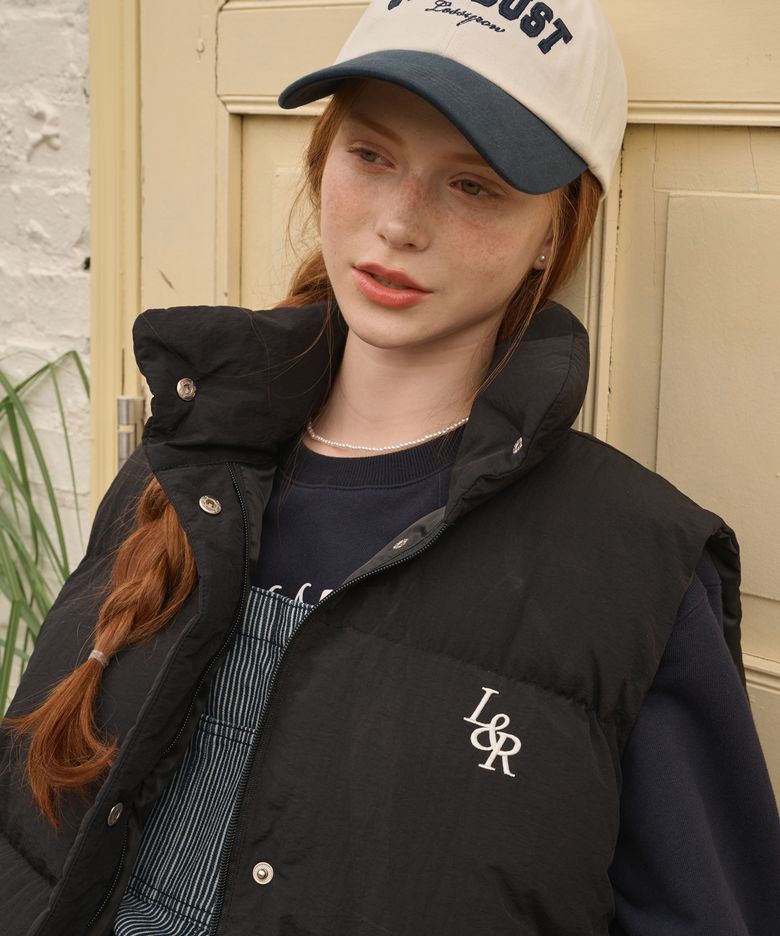 L&R nylon padded vest Black