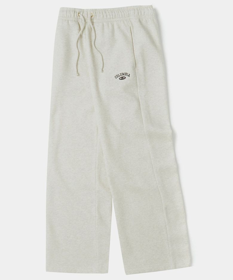 SIG ARCH LOGO WOMEN FLEECE SWEAT PANTS 옐로우오트밀
