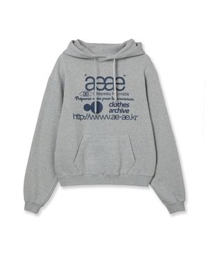 WEB LOGO LOOSED HOODIE [MELANGE GREY]