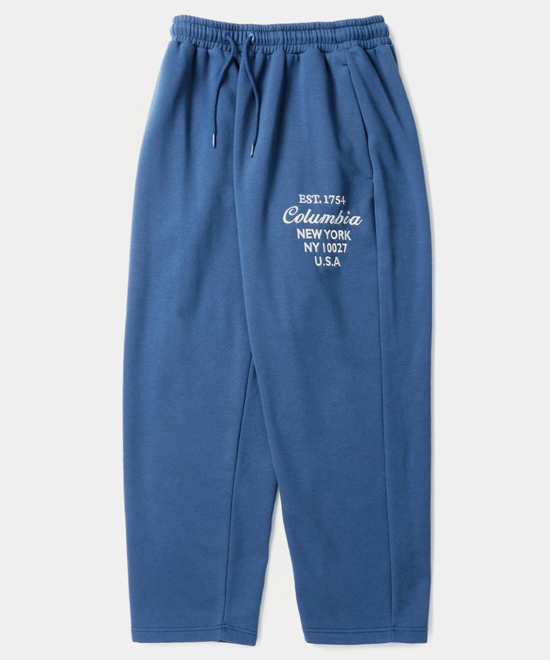 CU BIG SCRIPT FLEECE WIDE SEATPANTS 프렌치블루