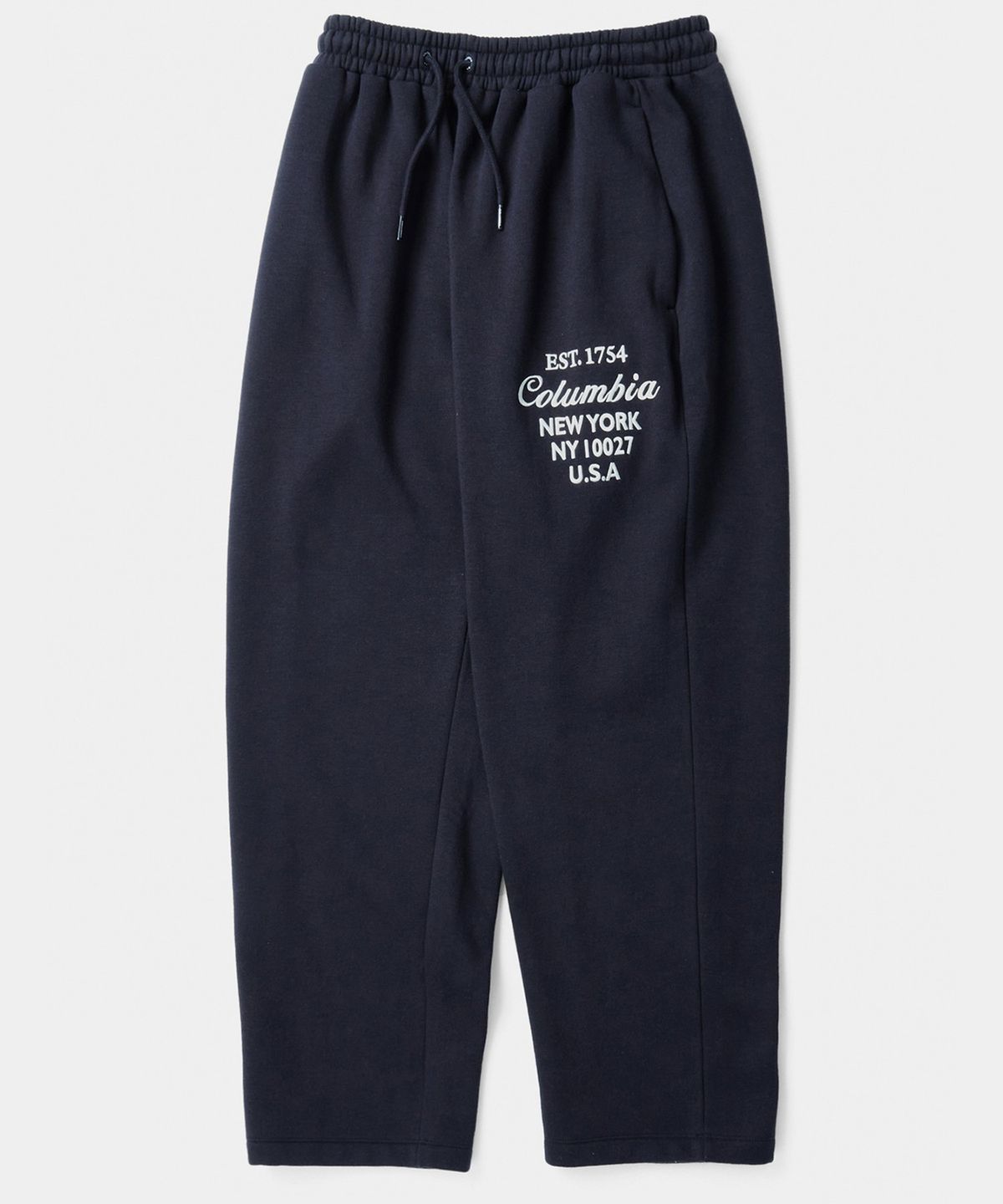 컬럼비아 유니버시티(COLUMBIA UNIVERSITY) CU BIG SCRIPT FLEECE WIDE SEATPANTS 크라운네이비