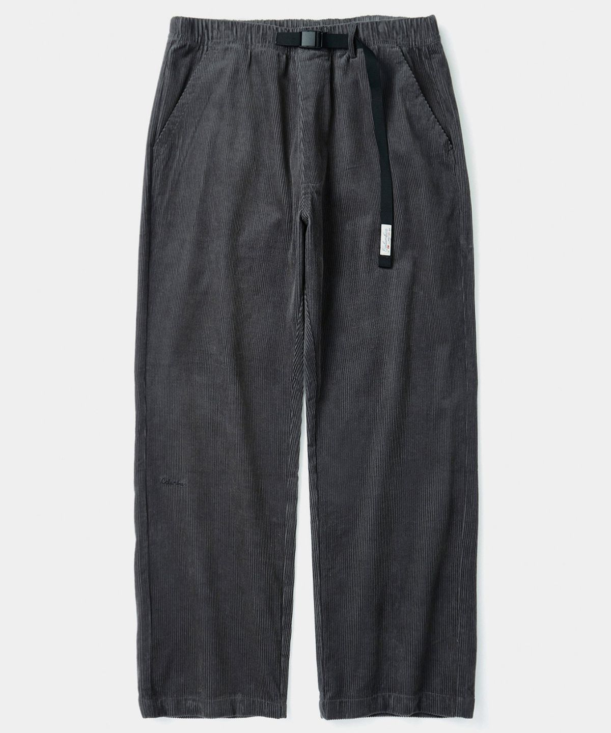 컬럼비아 유니버시티(COLUMBIA UNIVERSITY) SL-LABEL BELTED ALL-ROUND CORDUROY PANTS 차콜