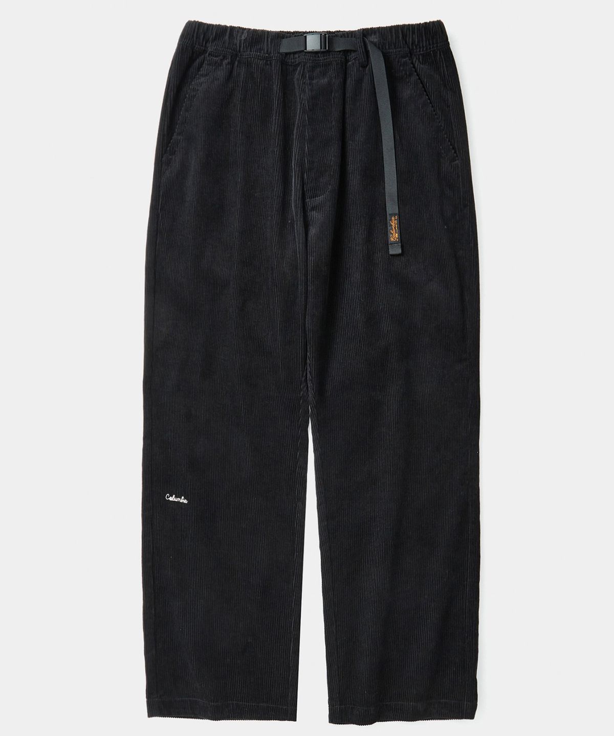 컬럼비아 유니버시티(COLUMBIA UNIVERSITY) SL-LABEL BELTED ALL-ROUND CORDUROY PANTS 블랙