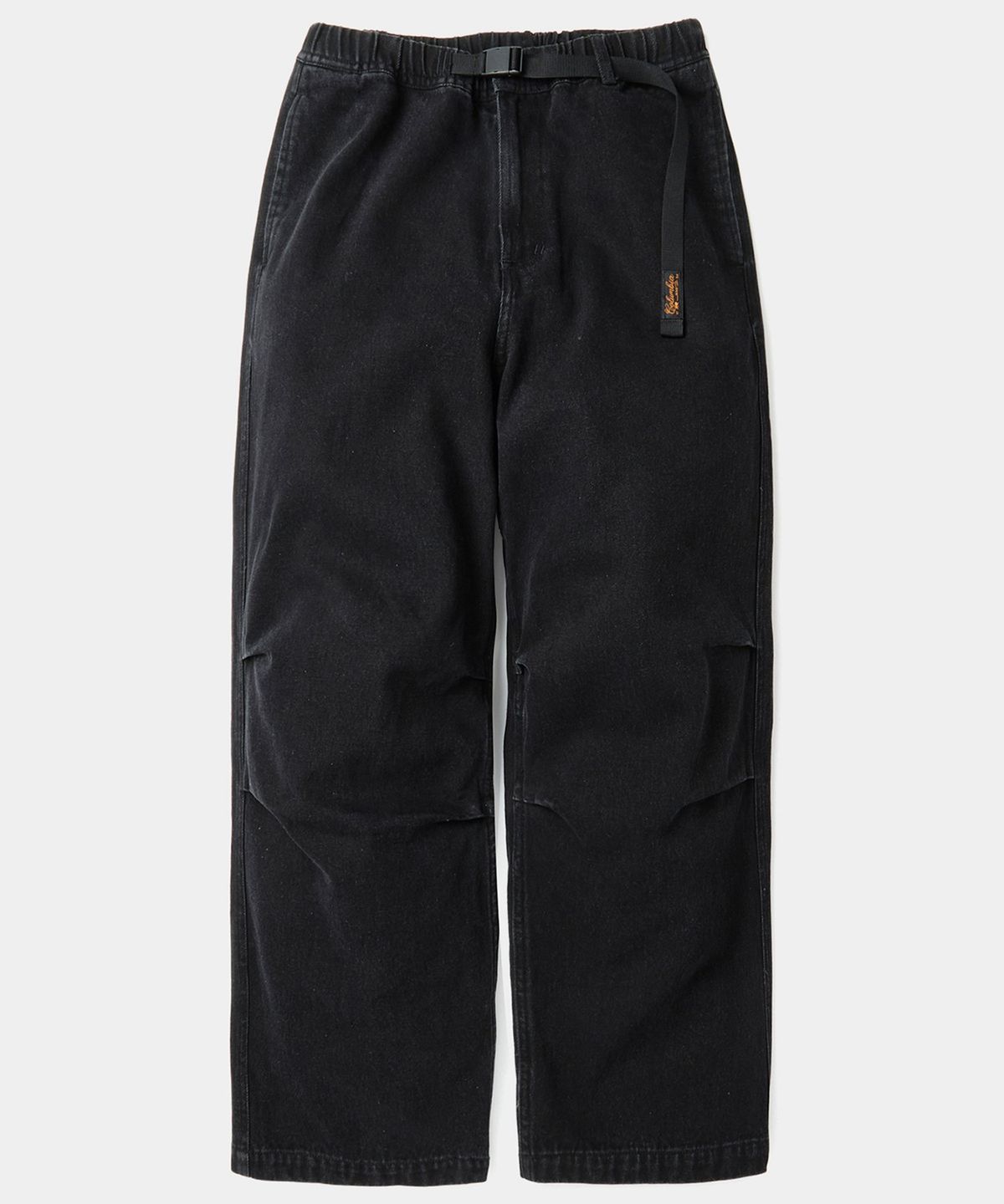 컬럼비아 유니버시티(COLUMBIA UNIVERSITY) SL-LABEL BELTED PARACHUTE DENIM PANTS 블랙데님