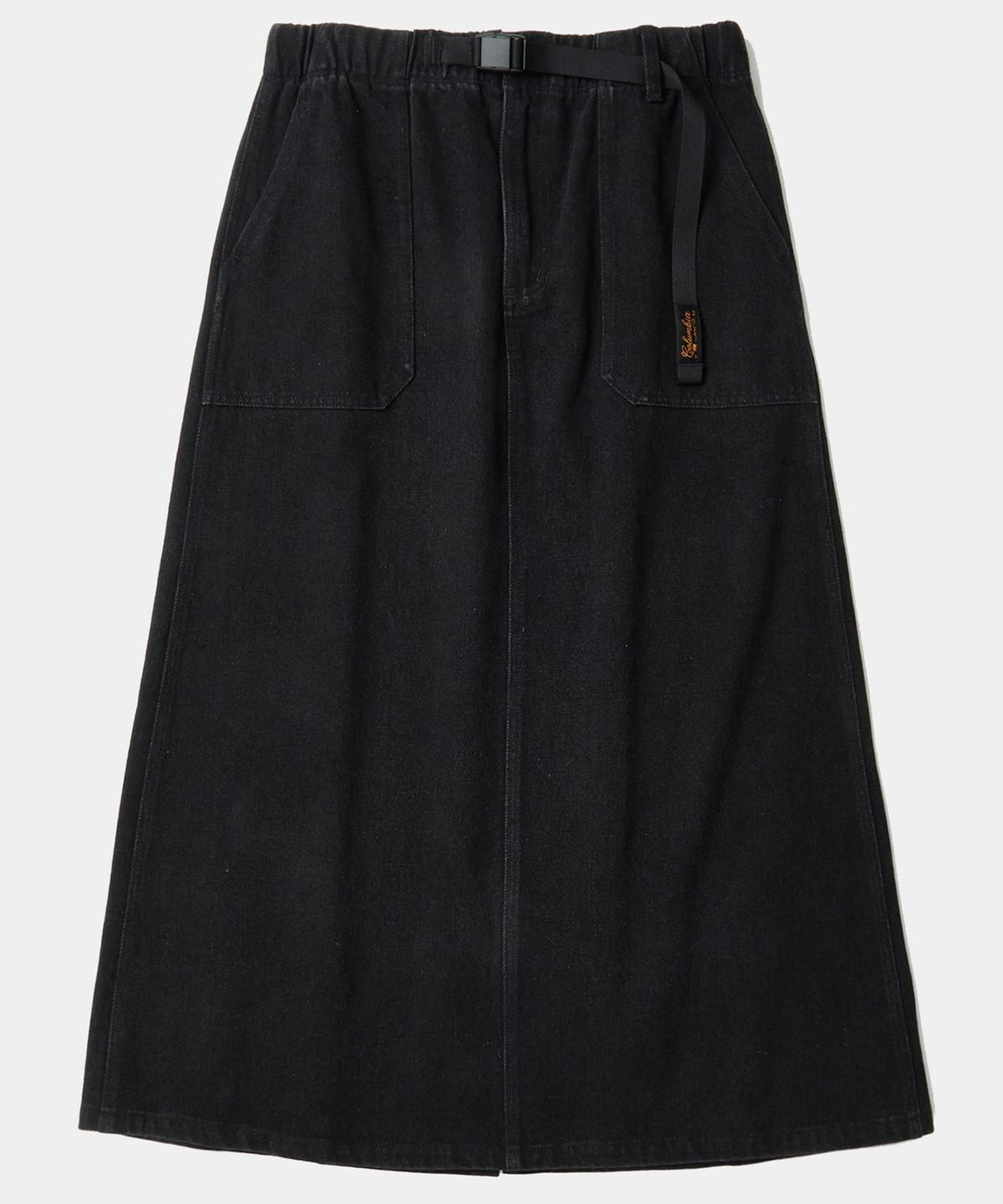 컬럼비아 유니버시티(COLUMBIA UNIVERSITY) SL-LABEL BELTED DENIM SKIRT 블랙데님