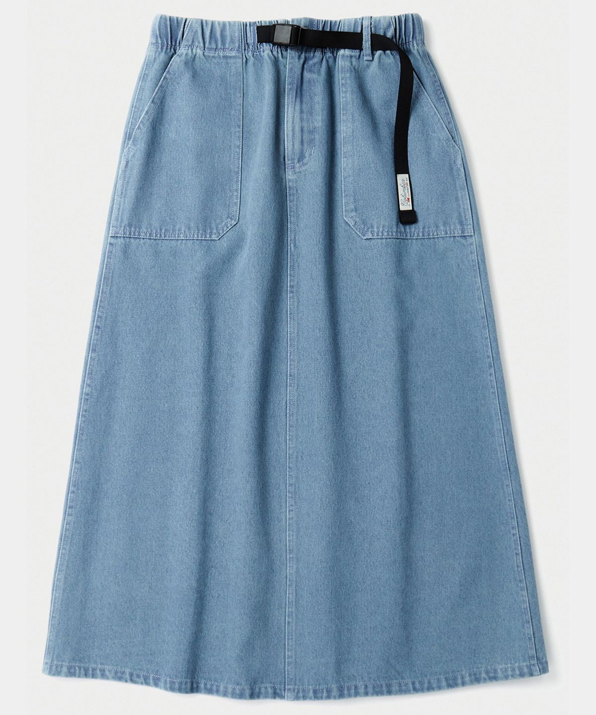 컬럼비아 유니버시티(COLUMBIA UNIVERSITY) SL-LABEL BELTED DENIM SKIRT 라이트데님