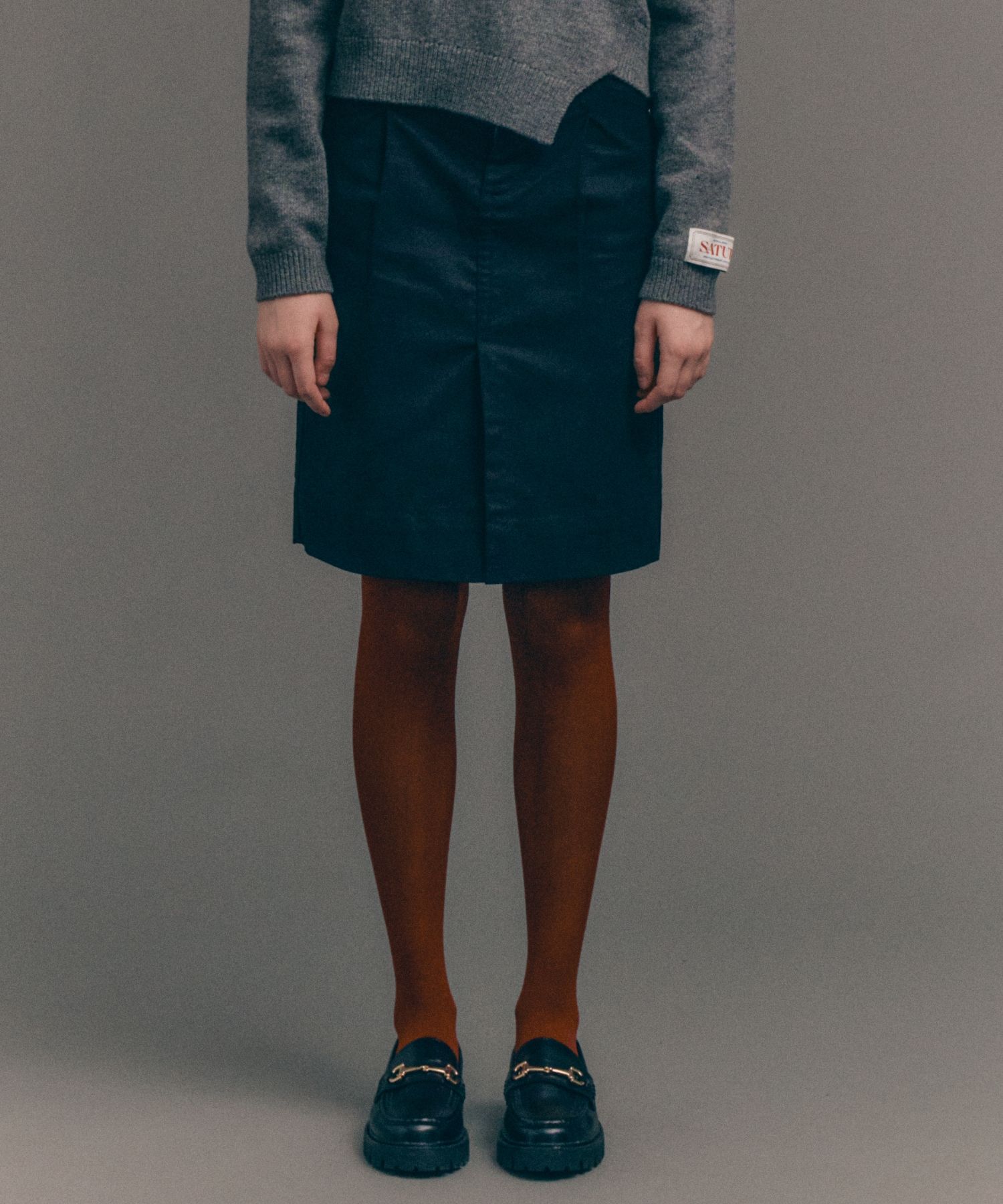 【SATUR】韓国人気/スカート ★ Cotton Pencil Slit Skirt ★ MUSINSA | SATUR (W) Cotton Pencil Slit Skirt Black