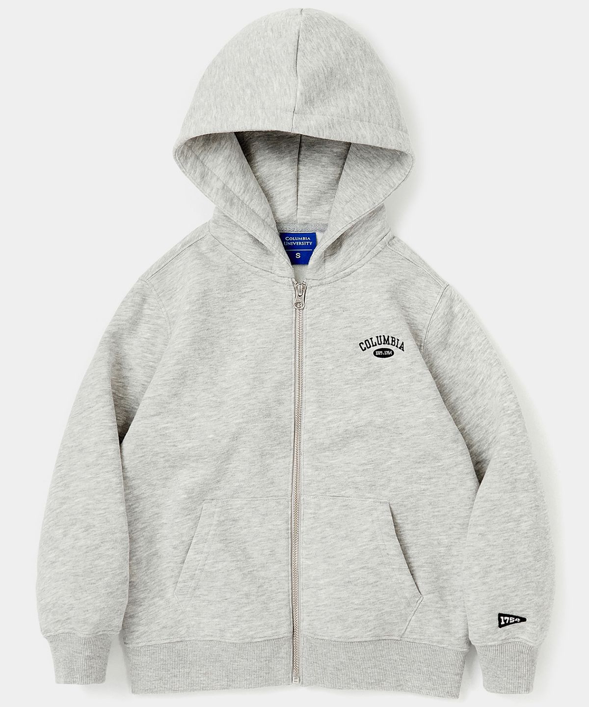 컬럼비아 유니버시티(COLUMBIA UNIVERSITY) KIDS SIG ARCH LOGO FLEECE ZIP-UP HOODIE M그레이