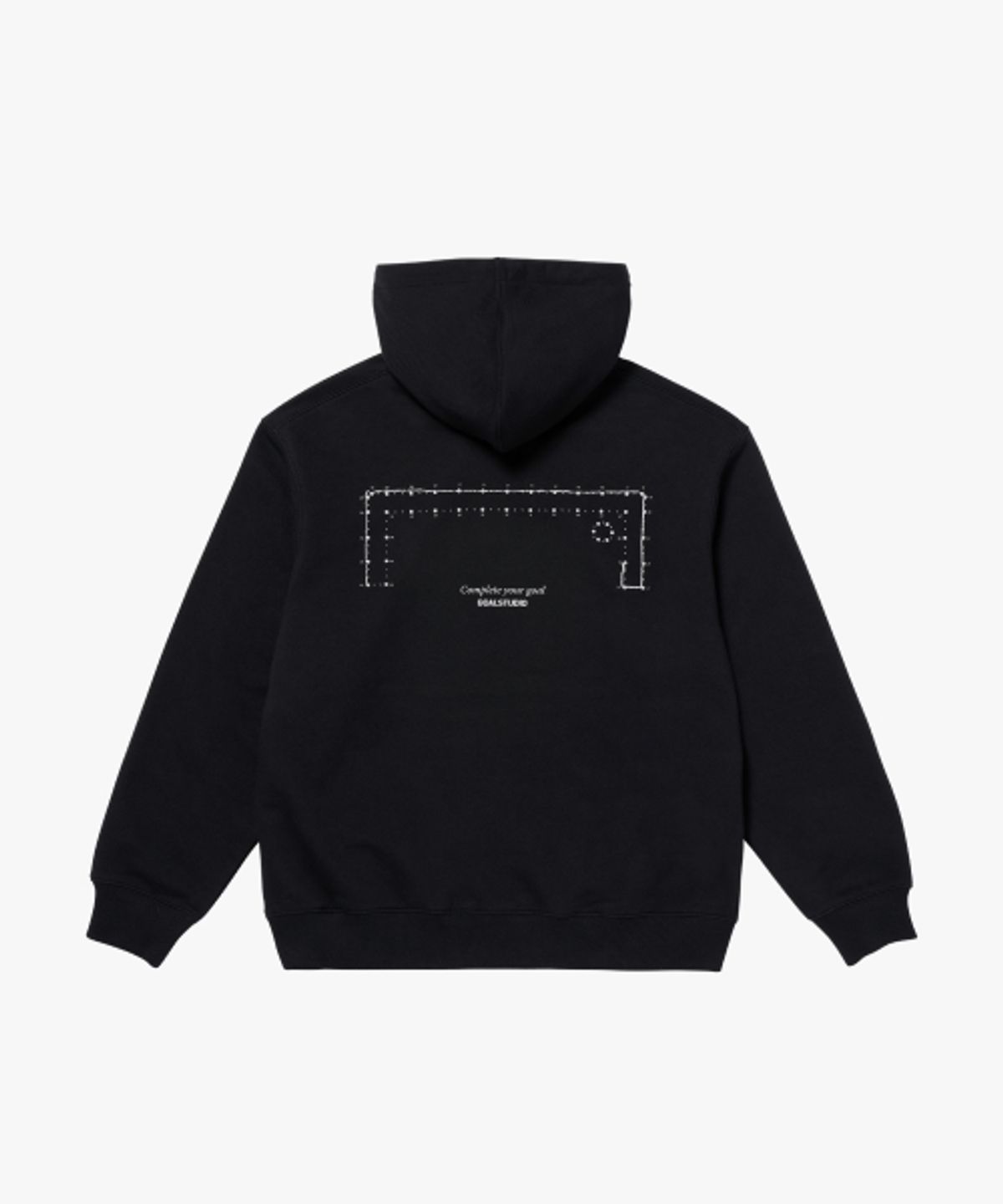 골스튜디오(GOALSTUDIO) COMPLETE YOUR GOAL HOODIE-BLACK