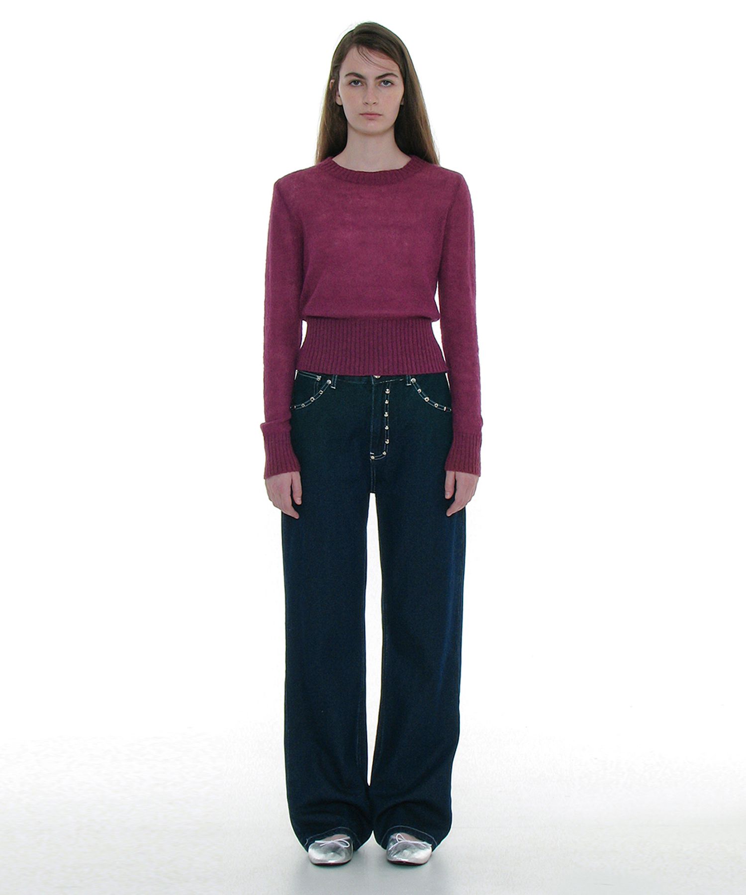 【PARTIMENTO】★ POCKET STUDDED POINTED JEANS ★ 3 COLOR PARTIMENTO