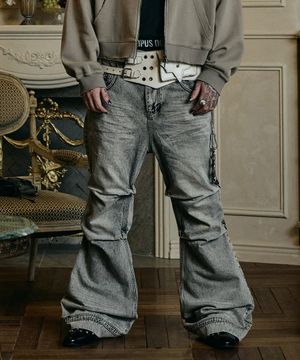 Op. 09 DONS FLARE PANTS LIGHT GRAY