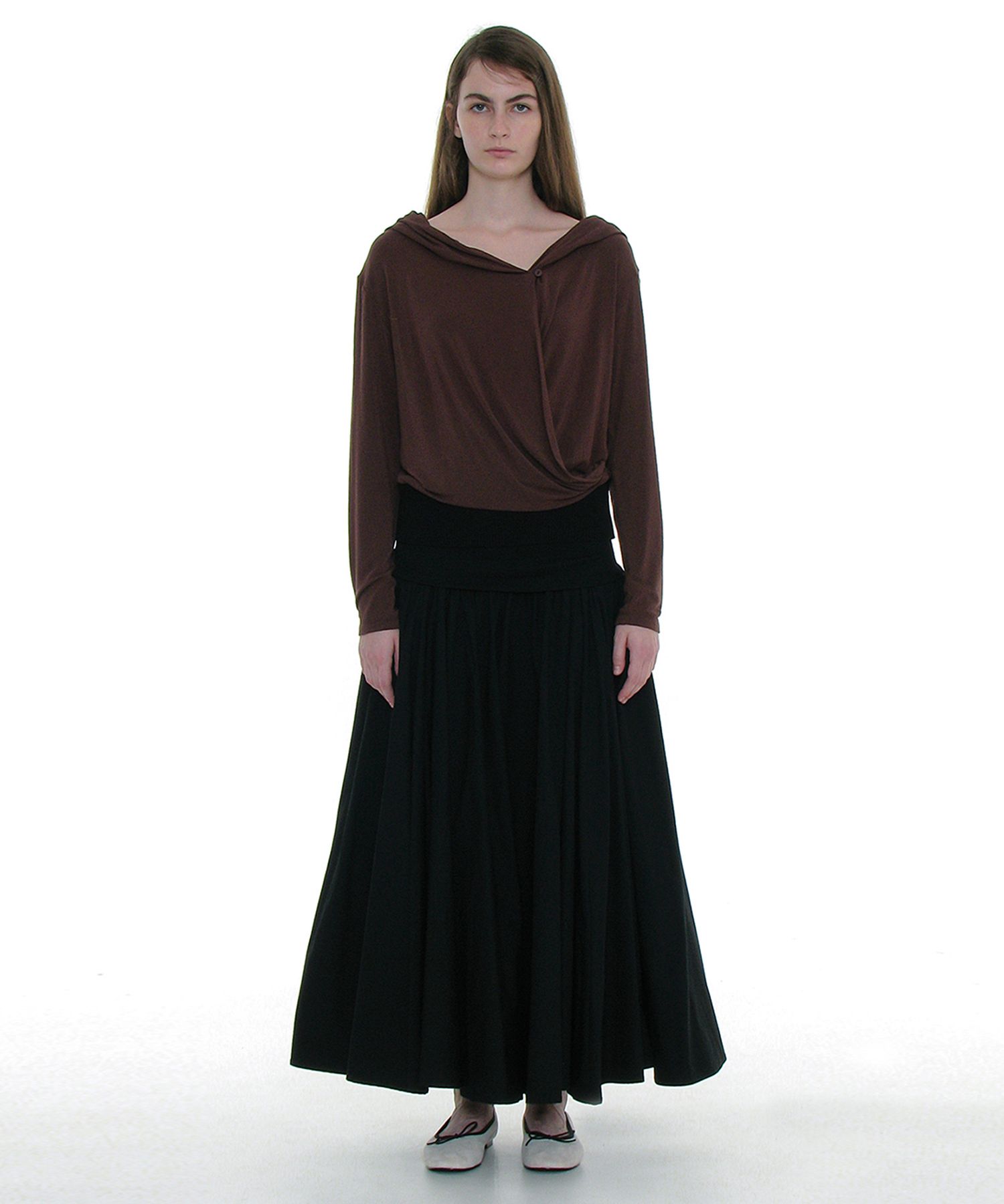 【PARTIMENTO】★ VOLUME FLARE MAXI SKIRT ★ 5 COLOR MUSINSA | PARTIMENTO WOMEN Volume Flare Maxi Skirt_Black
