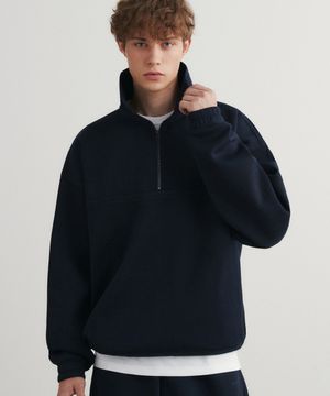 네오프렌 하프 집업 네이비