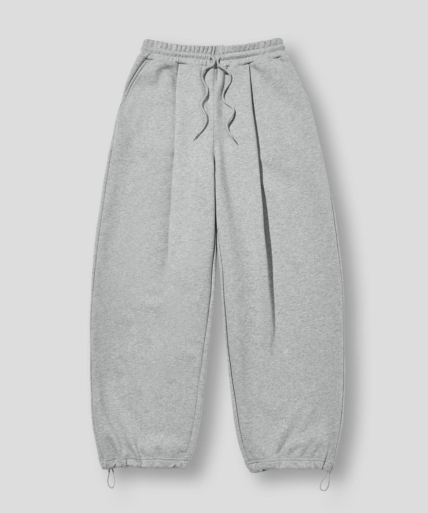 MUSINSA | FILLUMINATE Overlap Sweatpants - Melange Grey