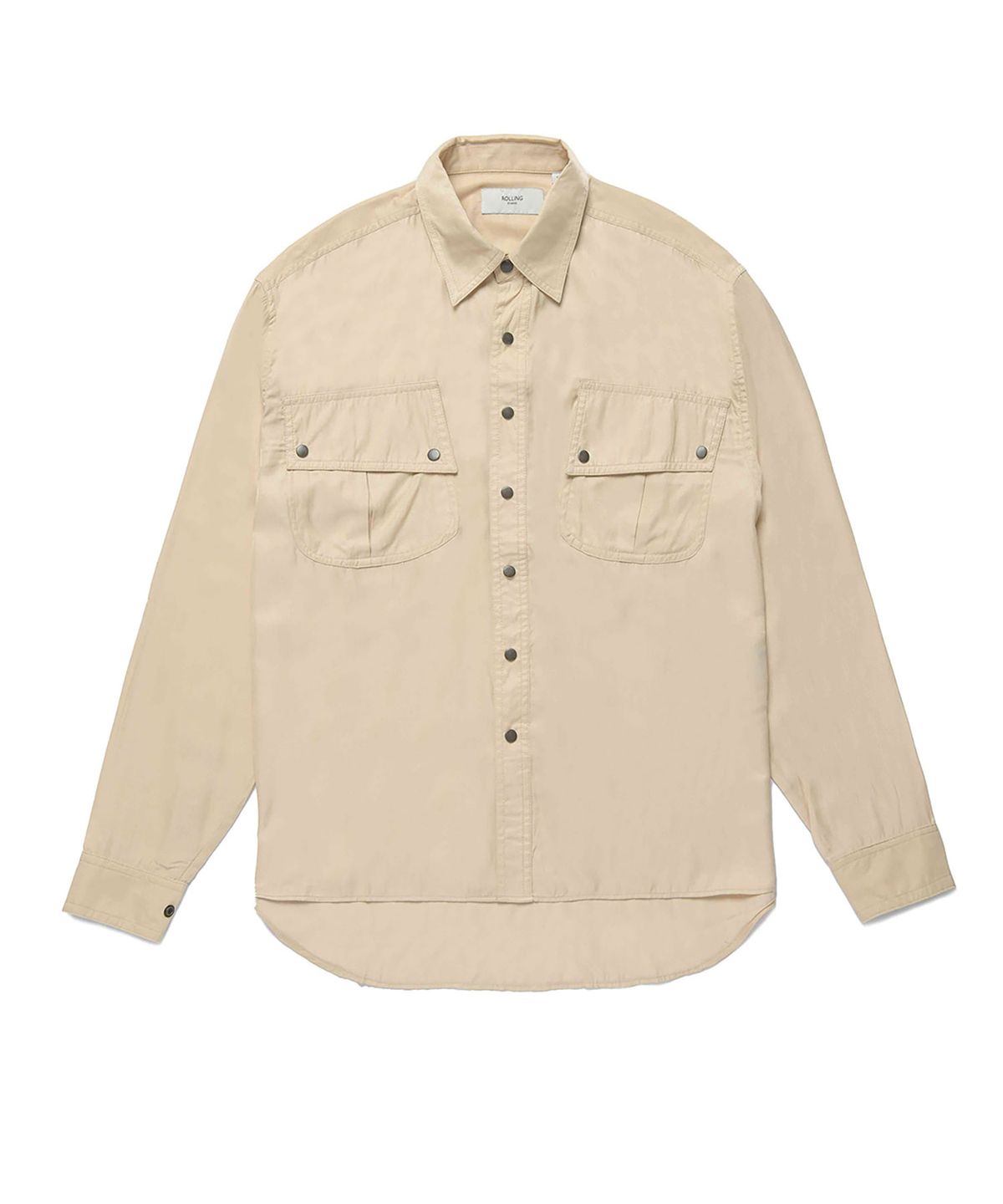 롤링스튜디오(ROLLINGSTUDIOS) LOOSE FIT MILLITARY SHIRT BEIGE