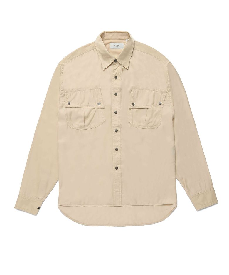 LOOSE FIT MILLITARY SHIRT BEIGE