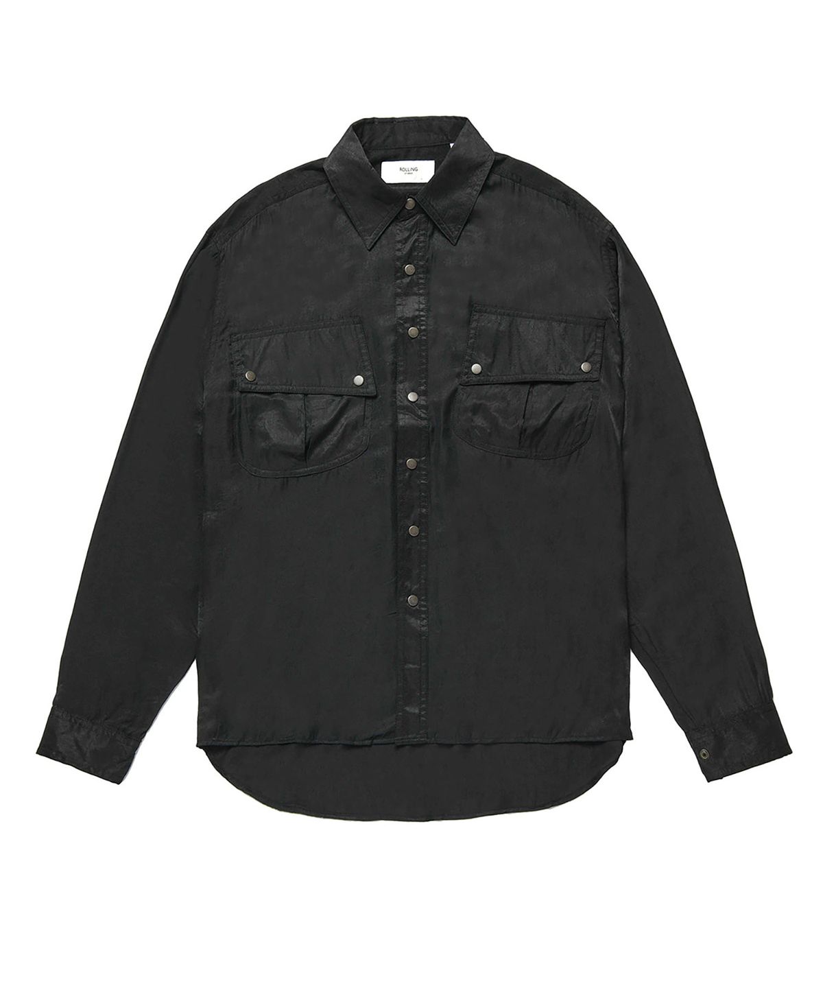 롤링스튜디오(ROLLINGSTUDIOS) LOOSE FIT MILLITARY SHIRT BLACK
