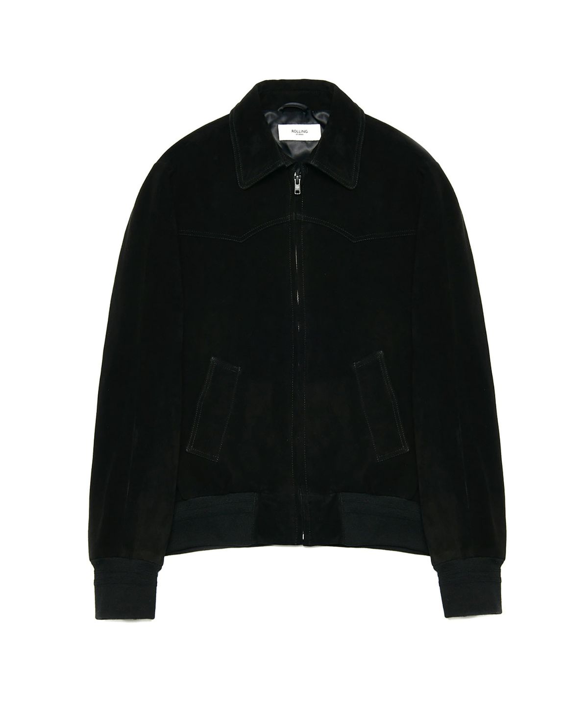롤링스튜디오(ROLLINGSTUDIOS) WESTERN BLOUSON JACKET GOATSUEDE BLACK