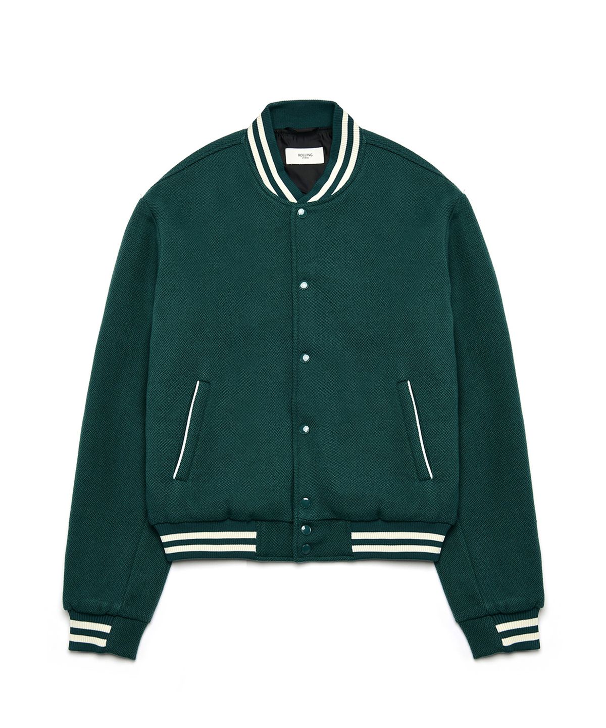 롤링스튜디오(ROLLINGSTUDIOS) VARSITY JACKET WOOL GREEN
