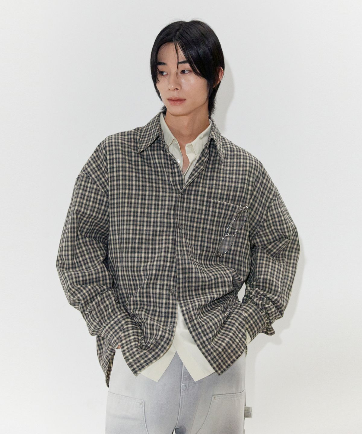 패러킷(PARAKEET) 빈티지 플레이드 셔츠 (다크 브라운)