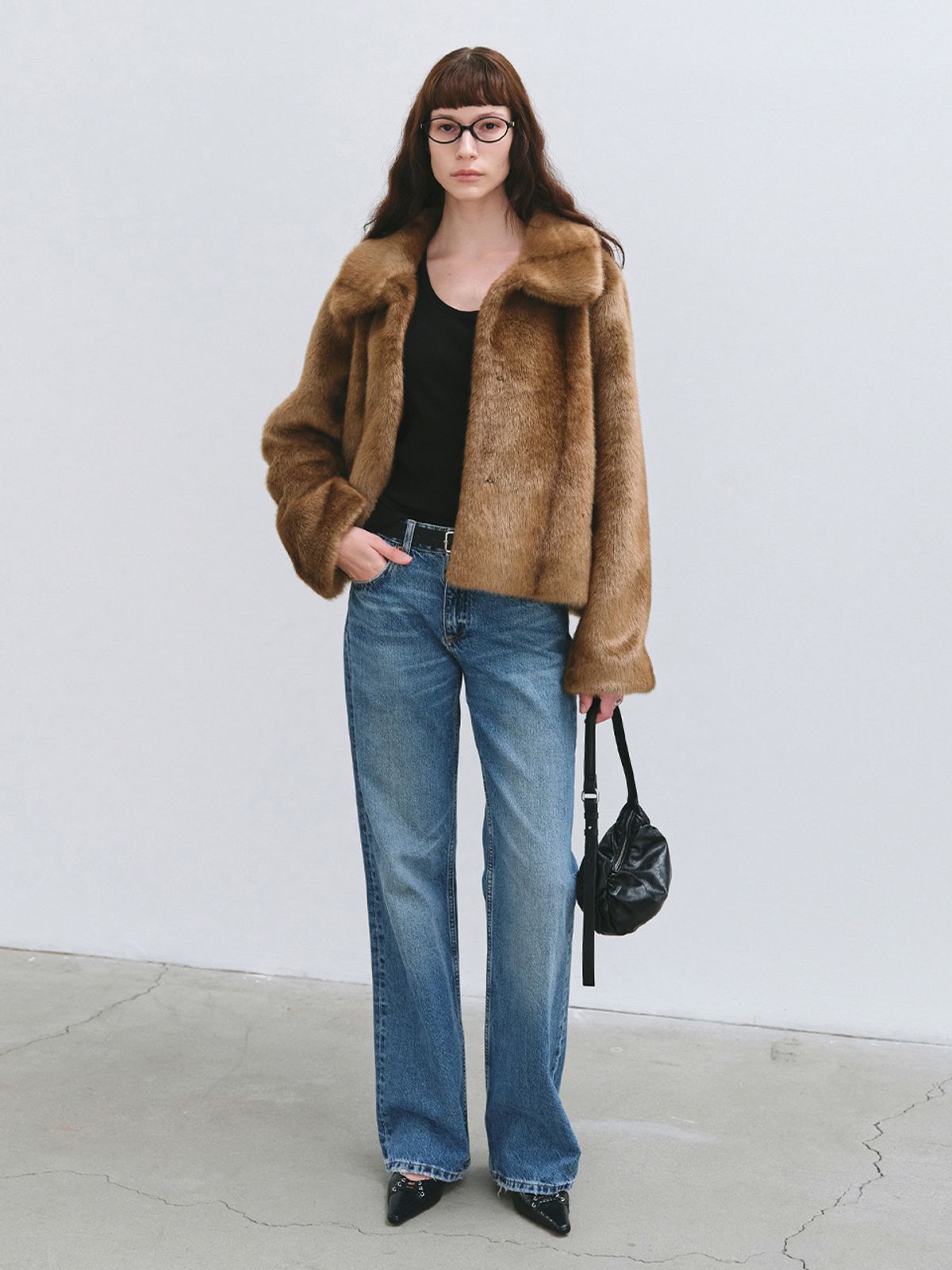 해브레스(HAVELESS) MILA FAUX FUR JACKET CAMEL