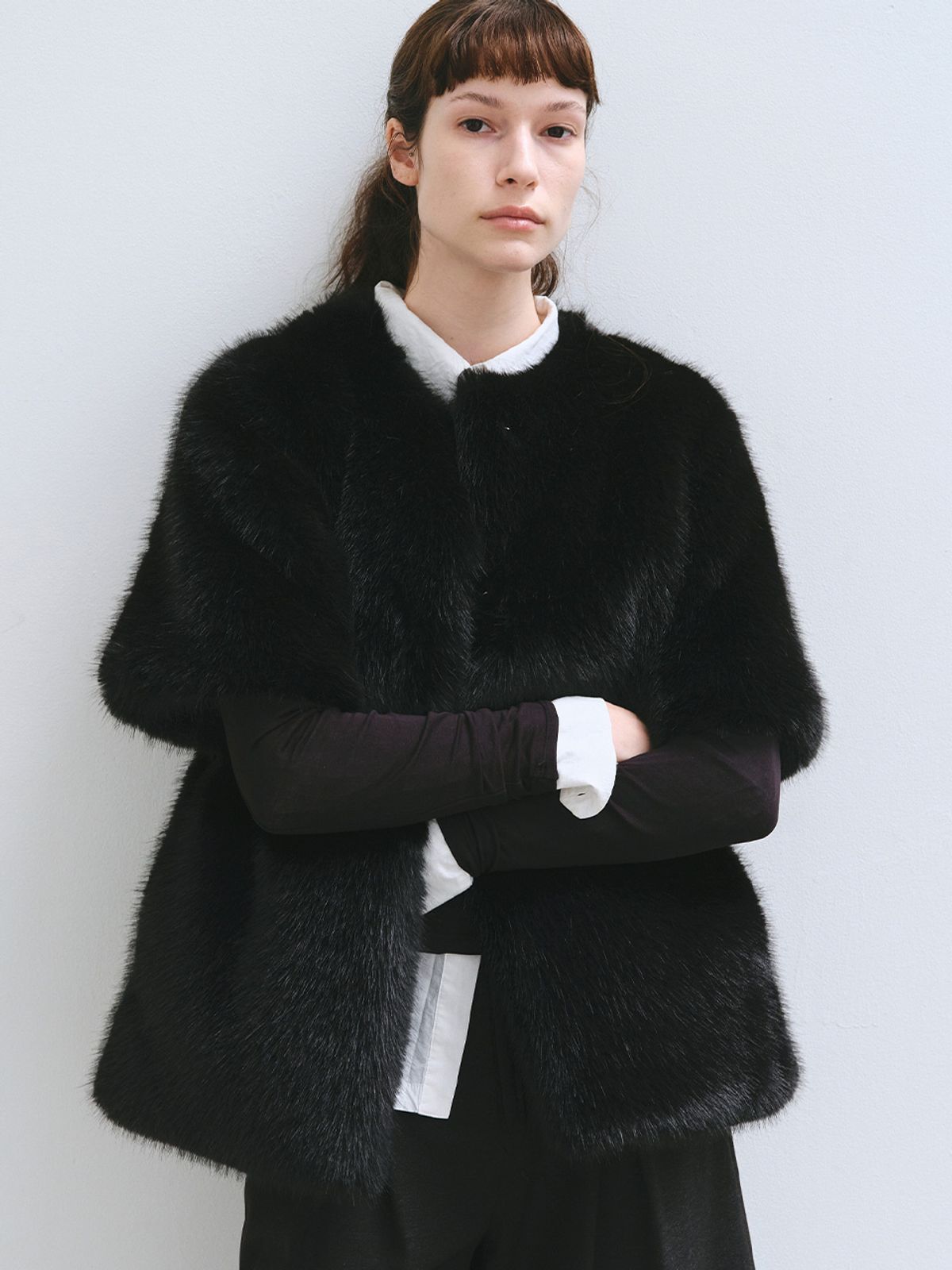 해브레스(HAVELESS) KIKO FAUX FUR JACKET BLACK
