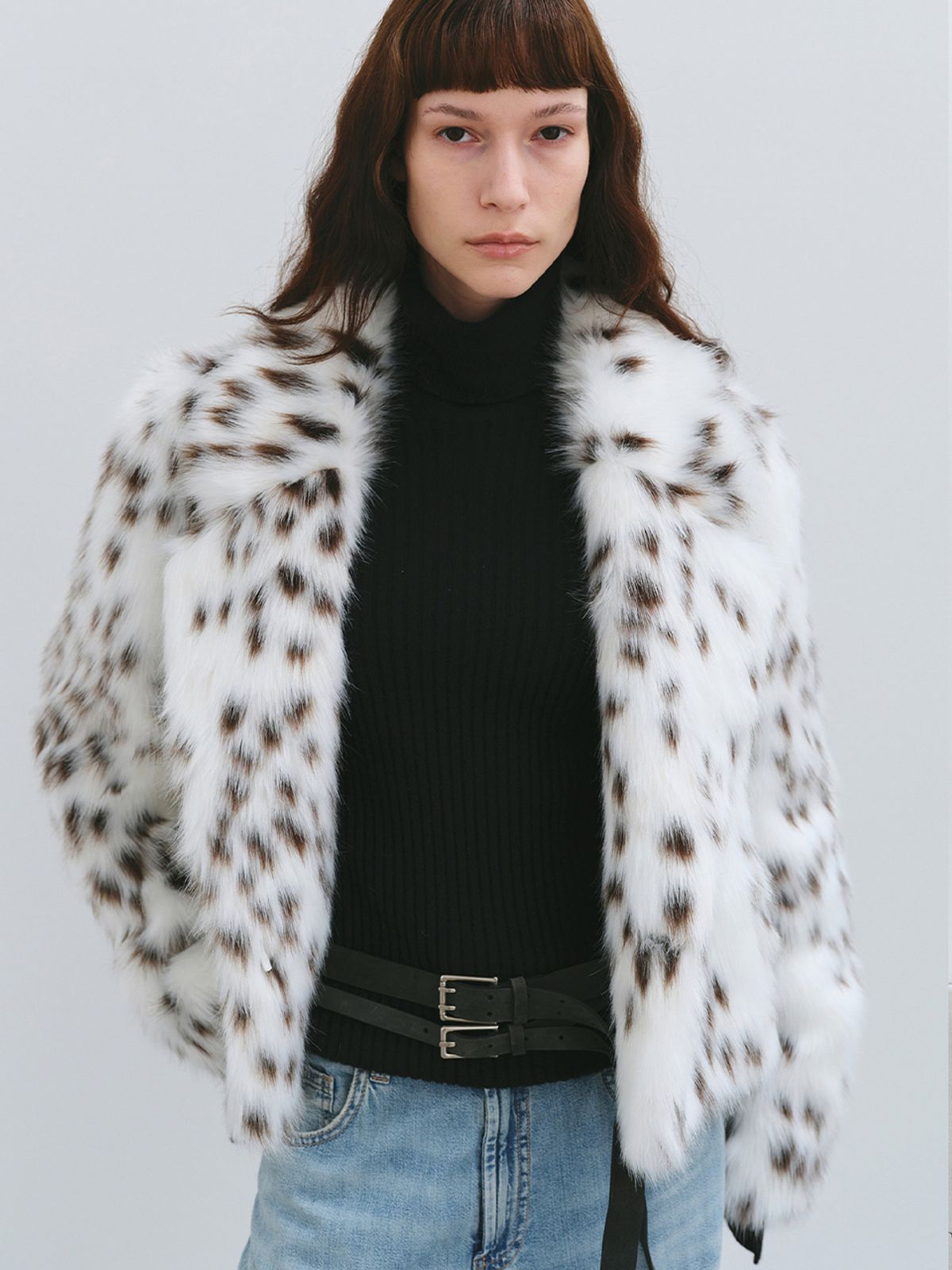 해브레스(HAVELESS) SALLY FAUX FUR JACKET LEOPARD