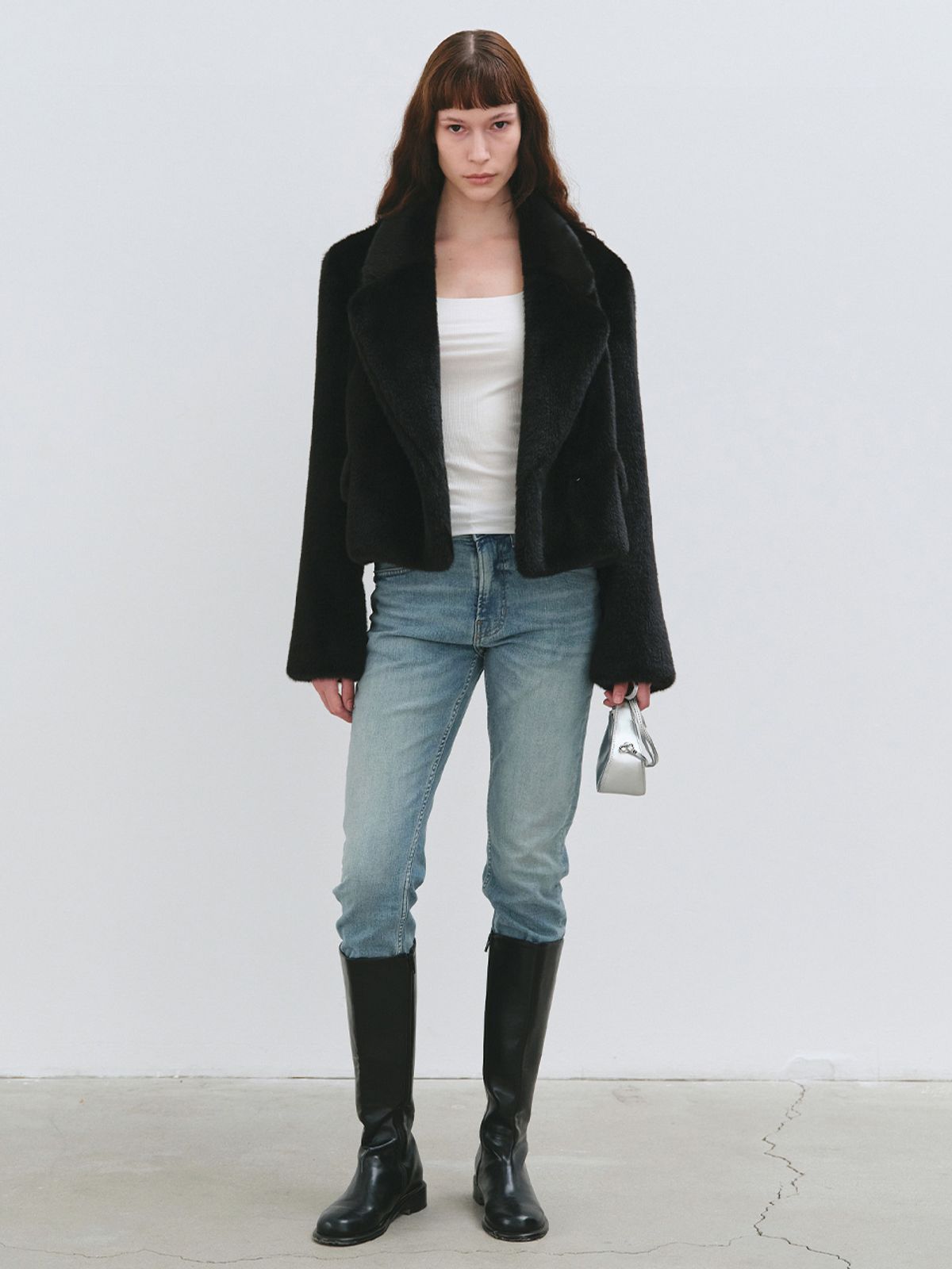 해브레스(HAVELESS) SALLY FAUX FUR JACKET BLACK