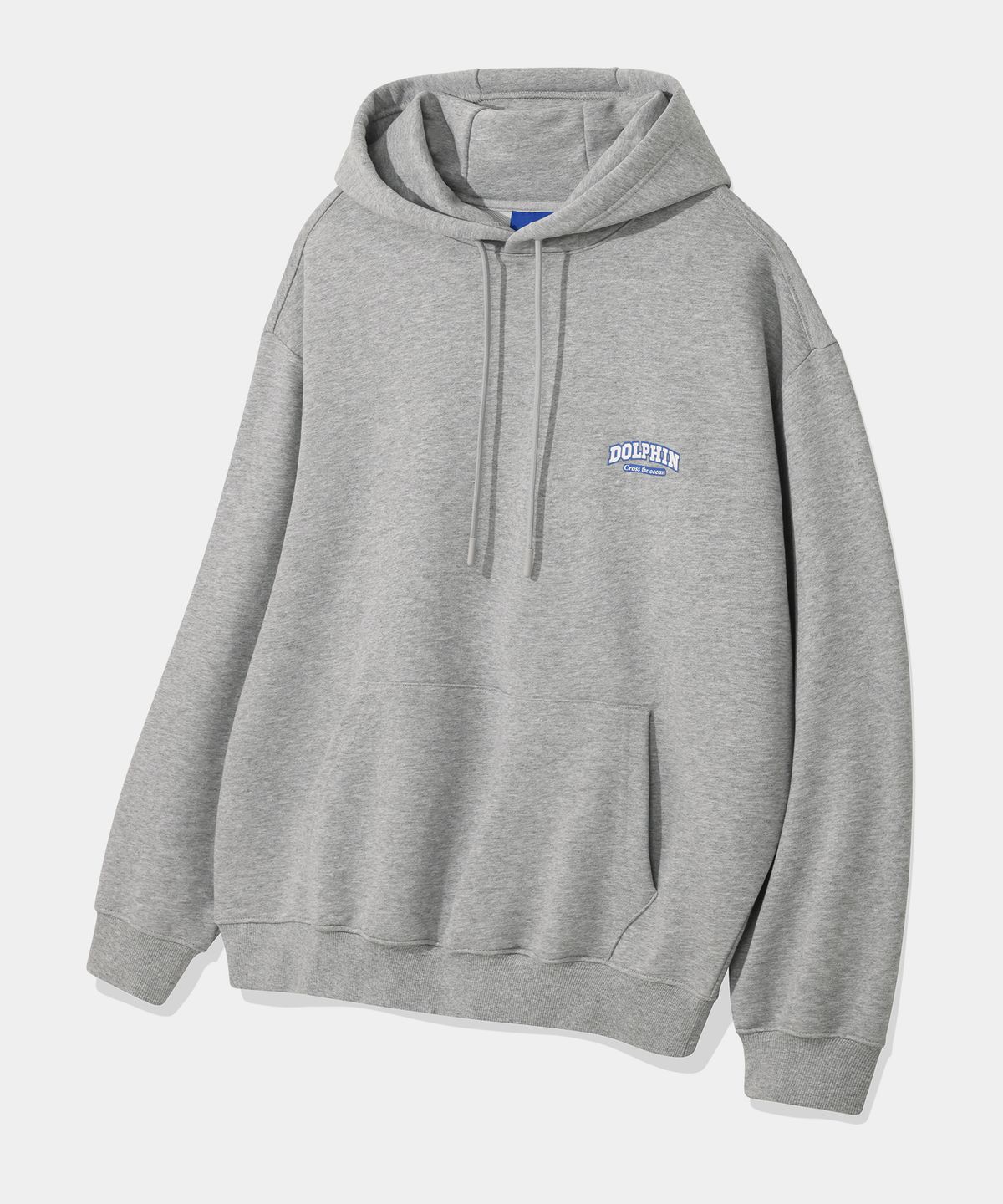 돌핀웨이브어패럴(DOLPHIN WAVE APPAREL) 돌핀 실리콘프린트 후드 멜란지그레이
