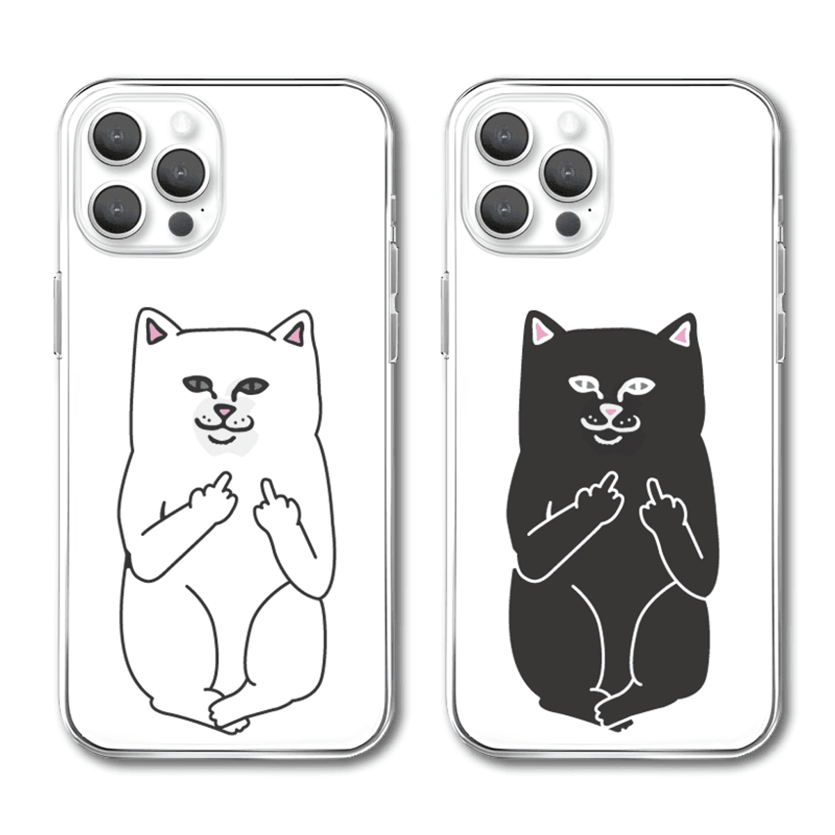 아칸(AKAN) 욕하는고양이 클리어젤리케이스