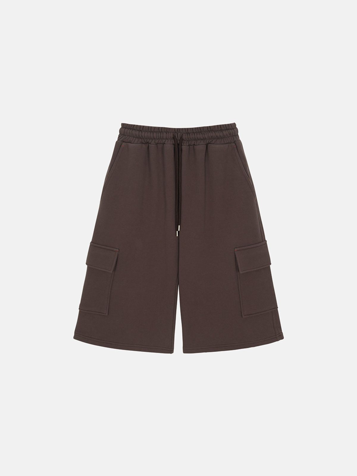민더리(MEENDERI) [UNISEX] BARTACK STITCH POCKET SHORTS - BROWN