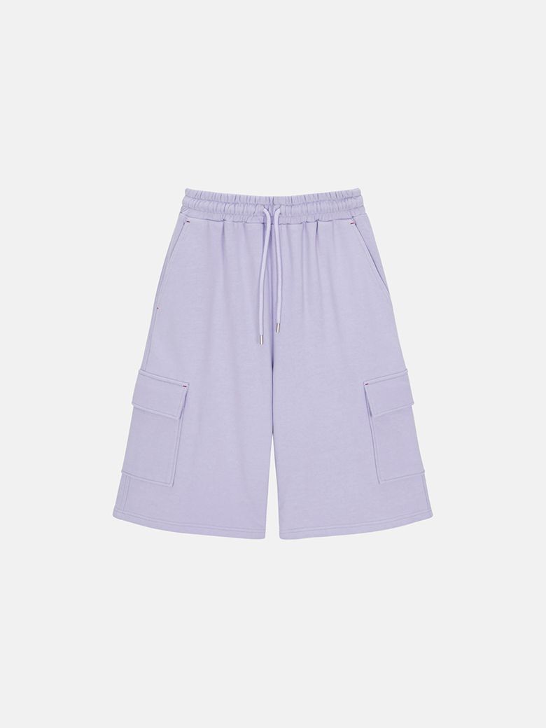 [UNISEX] BARTACK STITCH POCKET SHORTS - LAVENDER