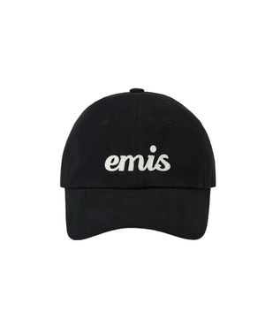 APPLIQUE BALL CAP-BLACK