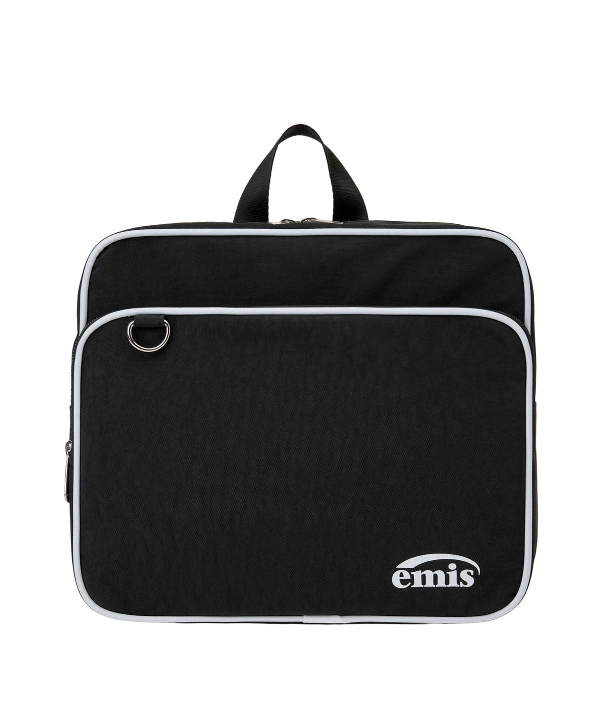 이미스(EMIS) NYLON ZIP-POCKET BACKPACK-BLACK