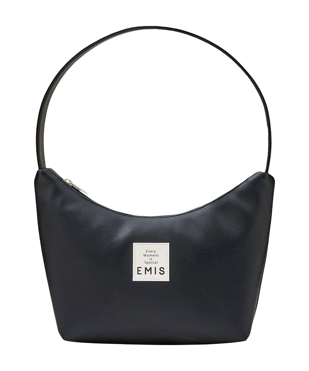 이미스(EMIS) NEW LEATHER HOBO BAG-BLACK