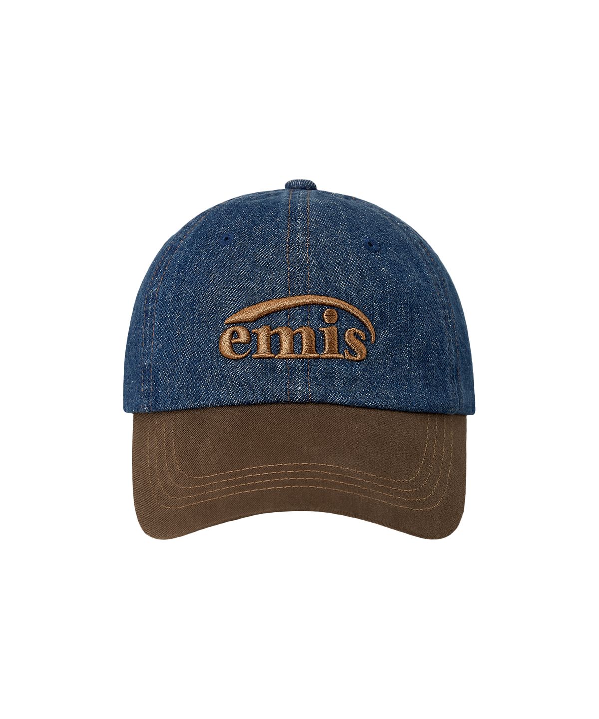 이미스(EMIS) WASHED DENIM BALL CAP-BLUE/BROWN