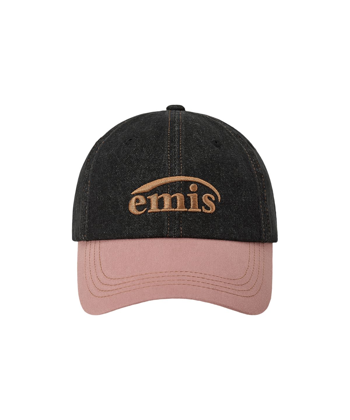 이미스(EMIS) WASHED DENIM BALL CAP-GRAY/PINK