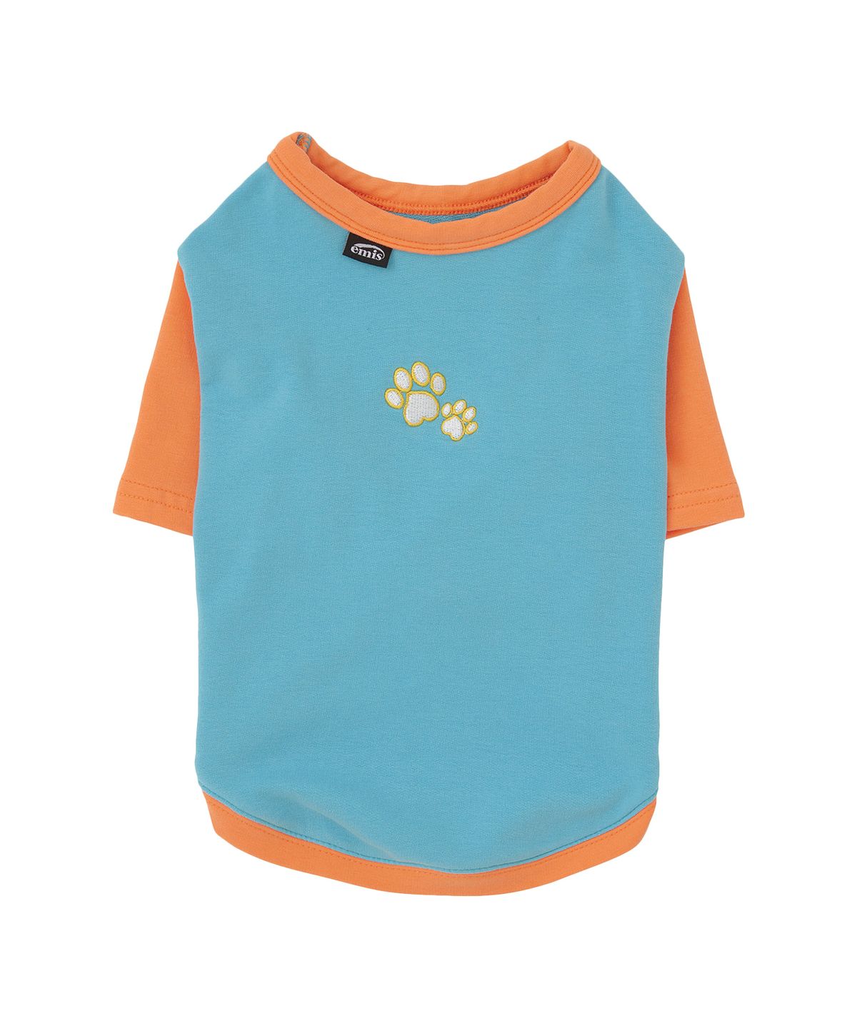 이미스(EMIS) [PET] RINGER TEE-LIGHT BLUE/TANGERINE