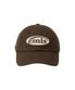 TONE ON TONE WAPPEN BALL CAP-BROWN