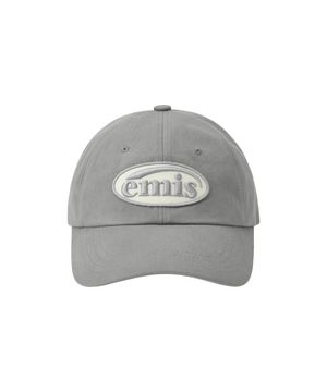 TONE ON TONE WAPPEN BALL CAP-GRAY