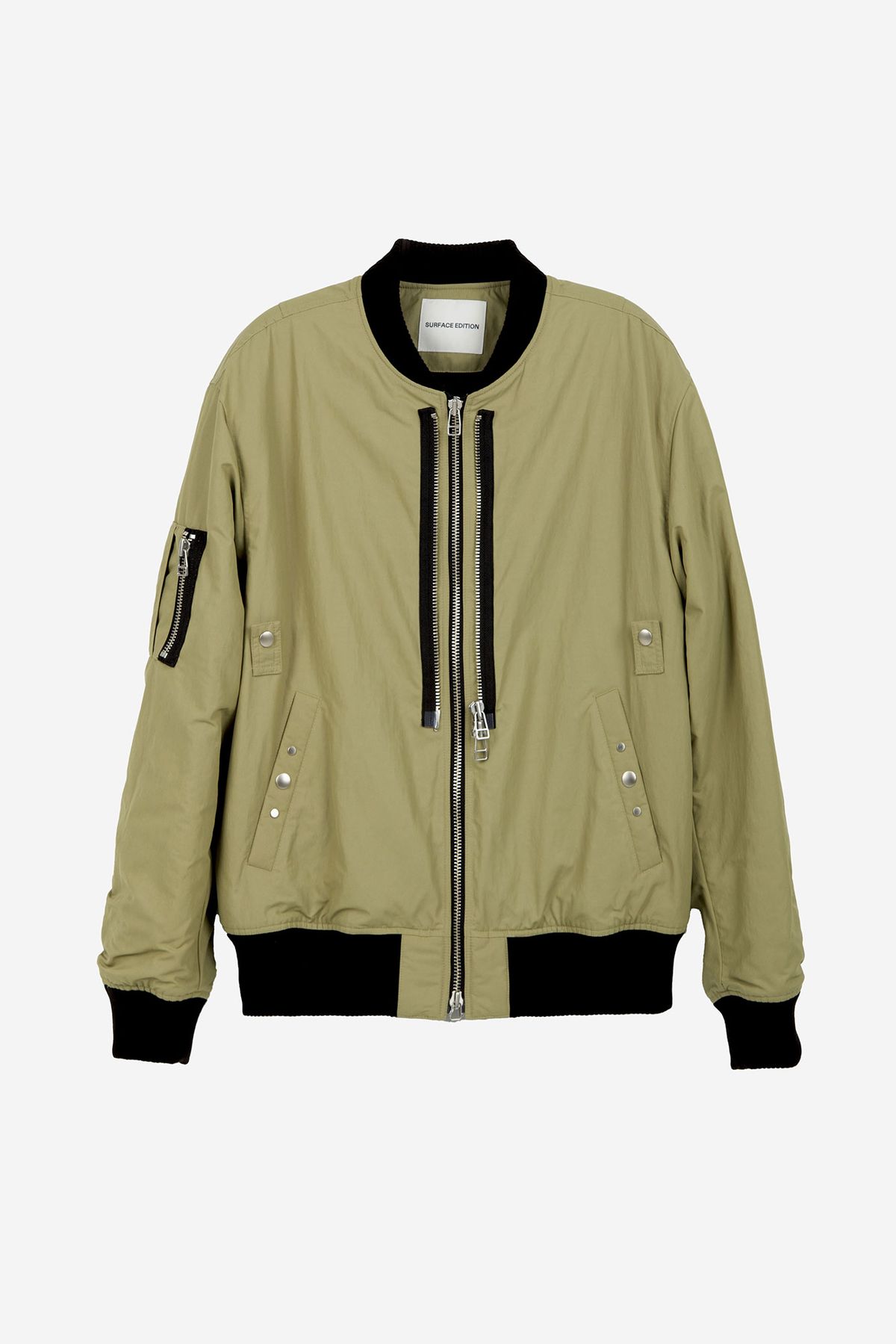 서피스에디션(SURFACE EDITION) DOUBLE ZIP NYLON BOMBER_YELLOW