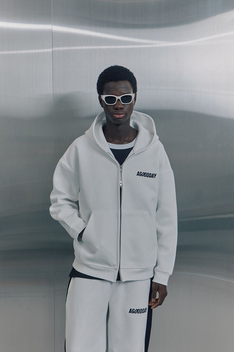 [UNISEX]  BELLUNA HOODIE ZIPUP (white)