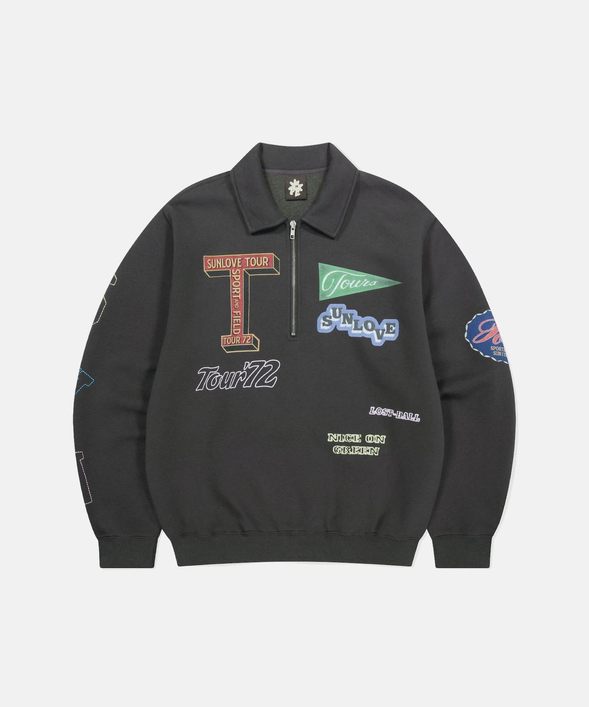 썬러브투어(SUNLOVETOUR) T Collar Half ZIp Sweatshirt Charcoal