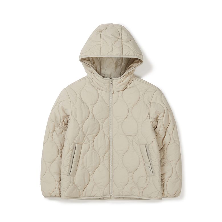 키즈 리사이클 퀄팅 후드 자켓 (S24WKFPJ80) Beige