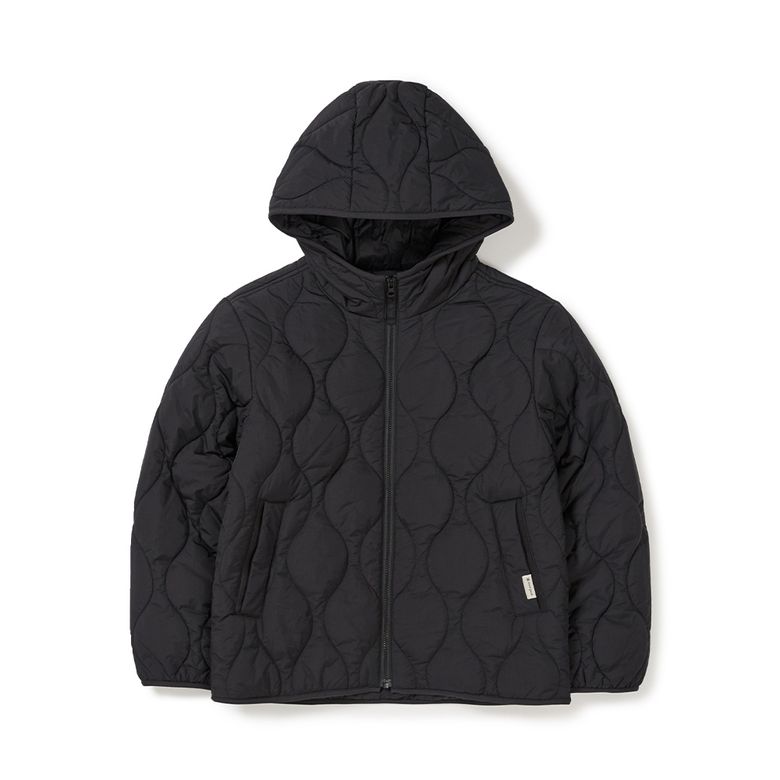 키즈 리사이클 퀄팅 후드 자켓 (S24WKFPJ80) Black